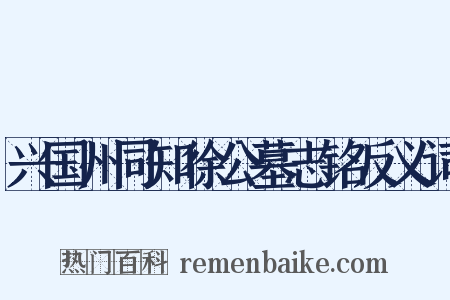兴国州同知徐公墓志铭反义词是什么意思的图片